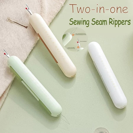 เข็ม Threader Seam Ripper 2-in-1 Thread Remover เย็บ Rippers อุปกรณ์เย็บผ้าในครัวเรือนและเย็บผ้าด้วยตนเอง