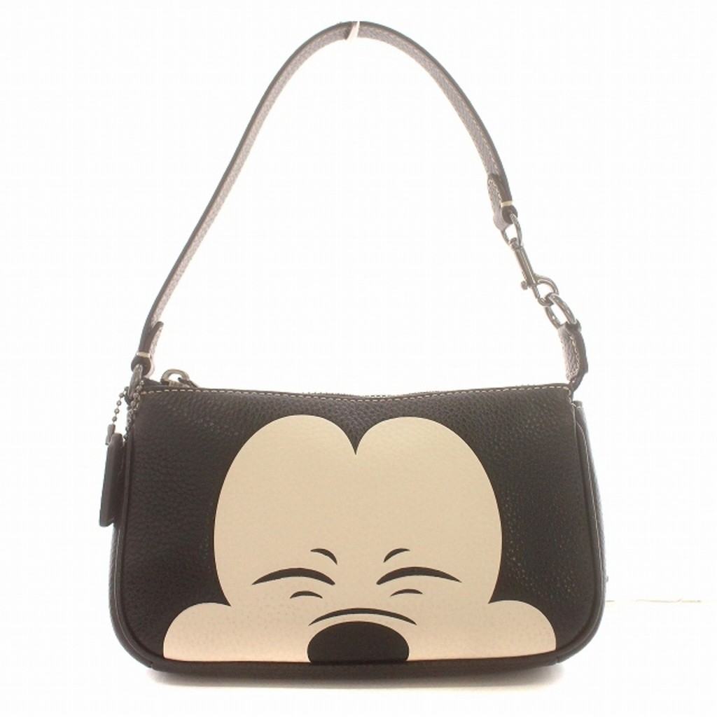 Coach Mickey Disney Nolita Handbag Mini Black Direct from Japan มือสอง
