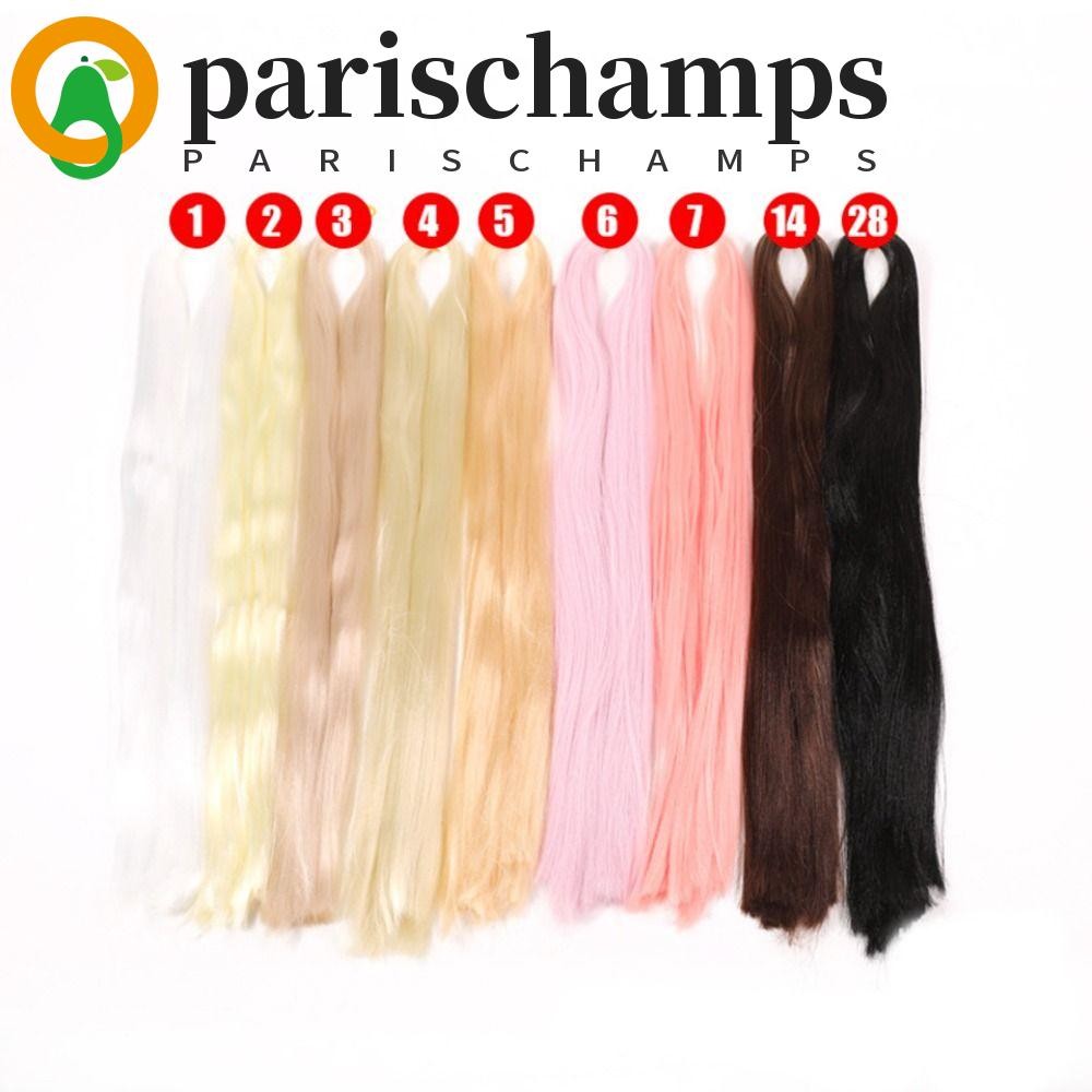 Parischamps BJD SD ตุ๊กตาสีผม 80 ซม.แถวผ้าไหมนม Anti-Mohair วิกผม Handmade Hook ผม Wefts ผมดิบ Synthesis