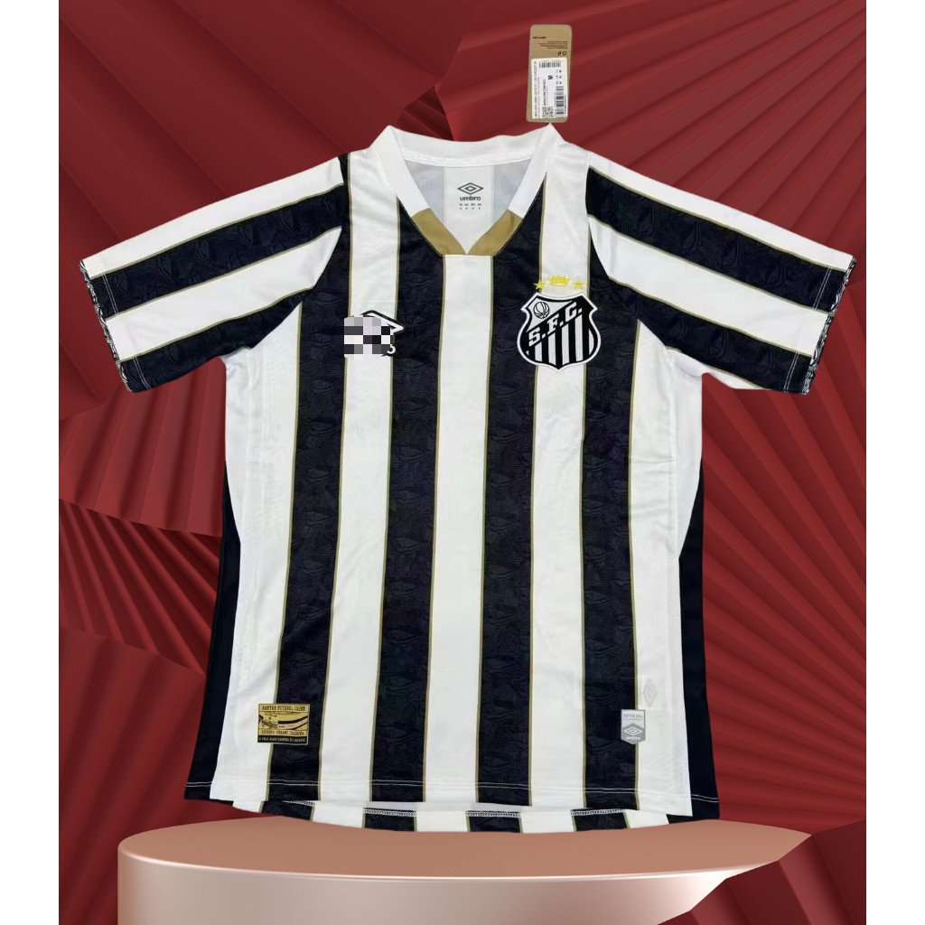 แฟน ๆ 24-25 ใหม่ Brazilian Serie B Santos พัดลมบ้าน edition jersey สําหรับชายกีฬาสบายๆเสื้อฟุตบอลเสื้อยืดสําหรับชาย S-4XL