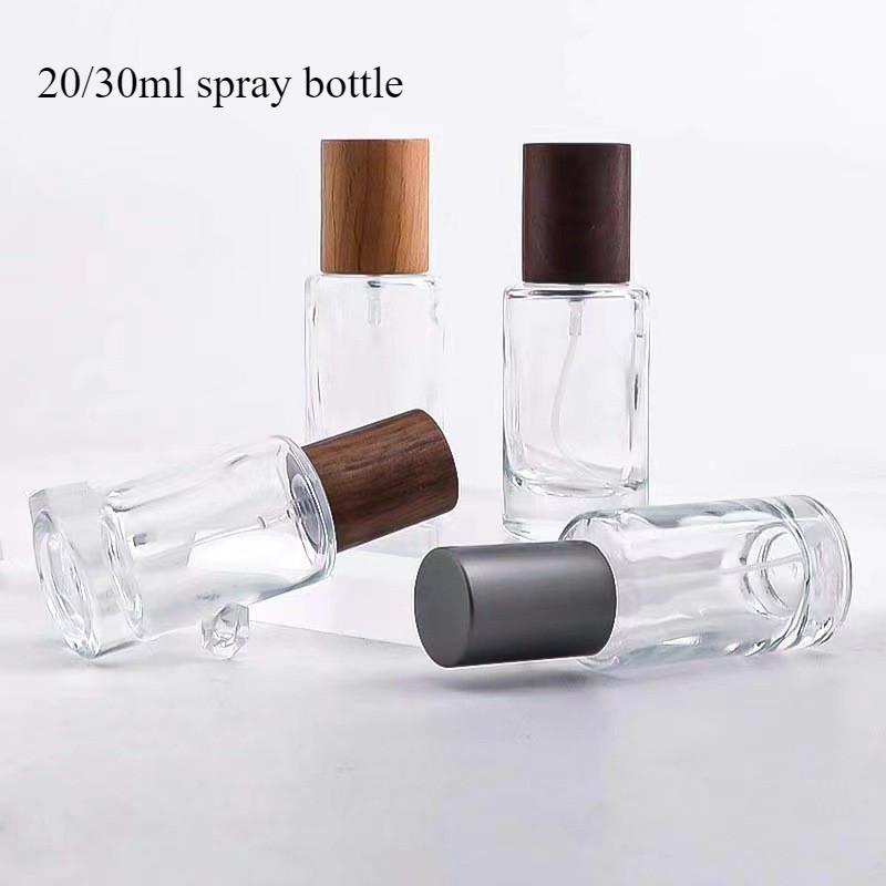 20ml 30ML ขวดสเปรย์ทรงกระบอกน้ําหอม Tansare แก้วที่ว่างเปล่าแบบพกพาขวดตัวอย่างรีฟิล