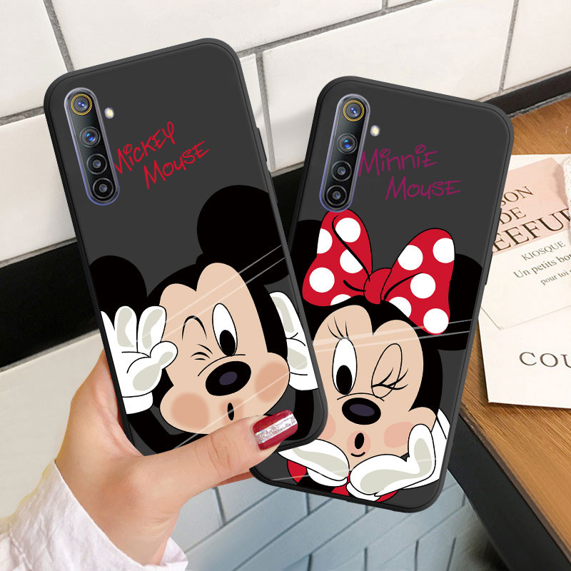 ปลอกสําหรับrealme 2 3 5 6 7 Pro 5i 5s 6i 6s 7i Soft Silicoenเคสโทรศัพท์ฝาครอบMinnieและMickey