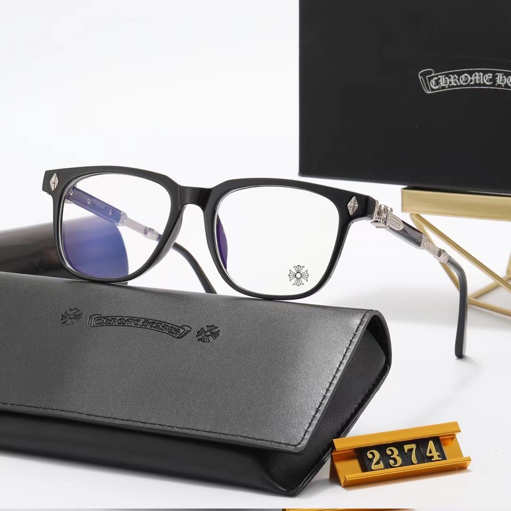 2024 ใหม่หรูหราระดับไฮเอนด์ Chrome Hearts กระจกแสงแบนผู้ชายผู้หญิงยี่ห้อ Designer แว่นตา 2374