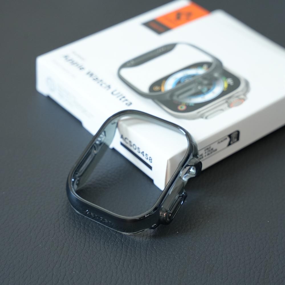 Spigen โปร่งใสใสบาง Fit Hard Case น้ําหนักเบาป้องกันกรอบกันชนสําหรับ iWatch Ultra 49 มม.45 มม.41 มม.นาฬิกา iWatch 44 มม.40 มม.Series 9 8 7 6 5 4 SE2 อุปกรณ์เสริม