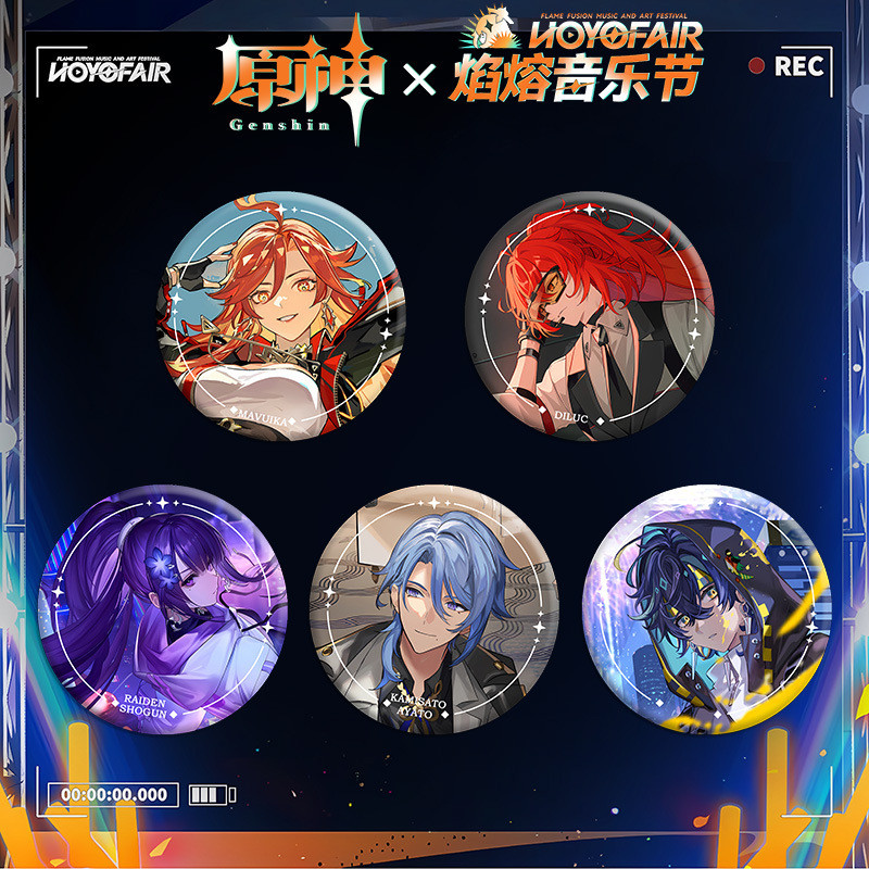 Genshin Impact HoYoFair2024 Badge Kinich Mavuika Tinplate Baji เข็มกลัด Pin อะนิเมะเกม Merch ราคา ถูกที่สุด ดีลบีเคเค