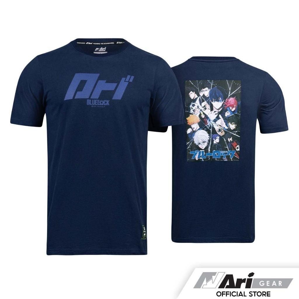 [พร้อมส่ง]new [เสื้อยืด]ARI X BLUE LOCK KV TEE - NAVY/BLUE/BLACK เสื้อยืด อาริ BLUE LOCK สีกรมท่าS-5