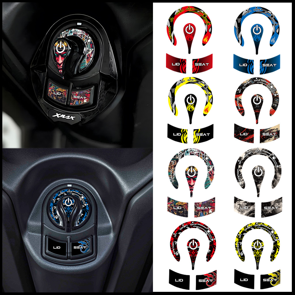 สวิตช์จุดระเบิดสติกเกอร์สําหรับ YAMAHA NMAX XMAX 300 อุปกรณ์เสริมรถจักรยานยนต์ Keyholder สติกเกอร์ป้องกัน