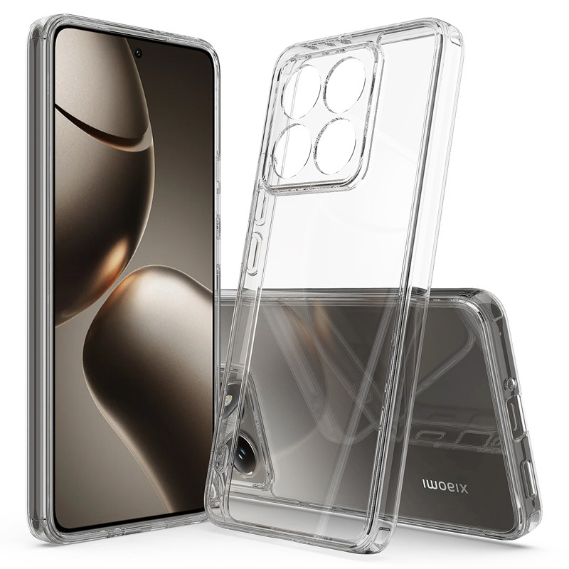 สําหรับ Xiaomi 14T, 14T Pro กรณี ELVEV Dropproof อะคริลิคใส TPU คริสตัลฝาครอบโทรศัพท์