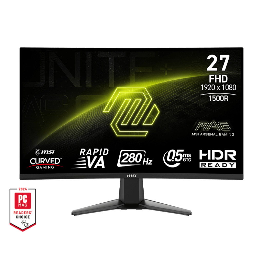 MSI MONITOR รุ่น MAG 276CXF 27" ( Rapid VA Curve , 280HZ,FHD,Curve 1500R ) จอคอมพิวเตอร์, ประกันศูนย