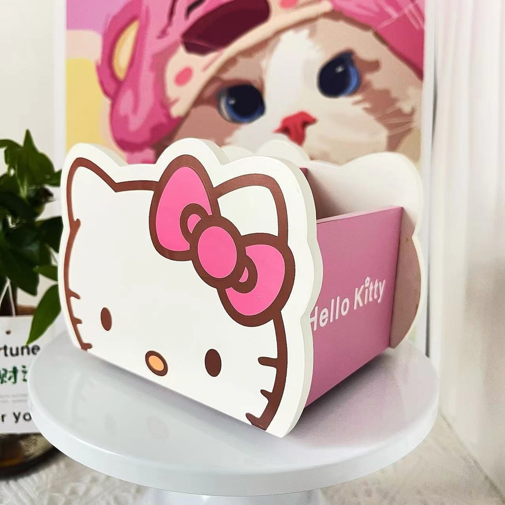 Hello Kitty Hello Kitty กล่องเก็บของห้องนั่งเล่นโต๊ะกาแฟกล่องเก็บของมัลติฟังก์ชั่นหอพักเดสก์ท็อปชั้นเก็บของน่ารัก ราคา ถูกที่สุด ดีลบีเคเค แกลเลอรีภาพที่ 5