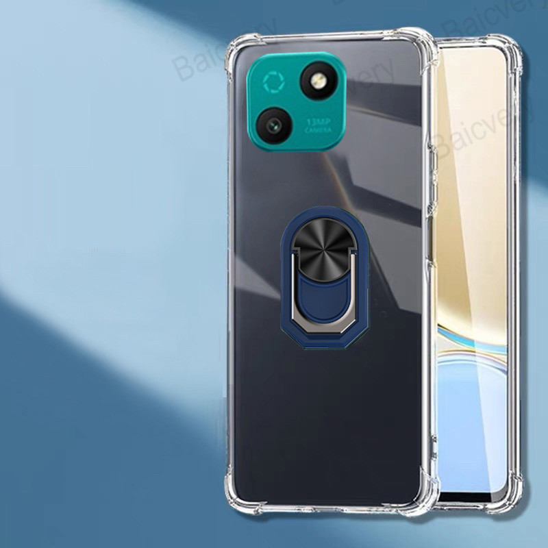 สําหรับ Wiko T10 Wiko T50 Wiko T3 ซิลิคอนเต็มเกราะป้องกันโปร่งใสกรณีแม่เหล็กผู้ถือโทรศัพท์ผู้ถือแหวน