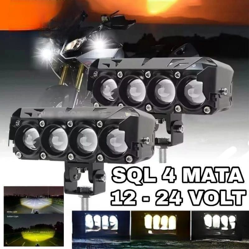 MATA SQL 4-EYE MINI DRIVING ACDC 12VOLT 24VOLT SUPER BRIGHT กันน้ํา PROJECTOR SPOTLIGHT