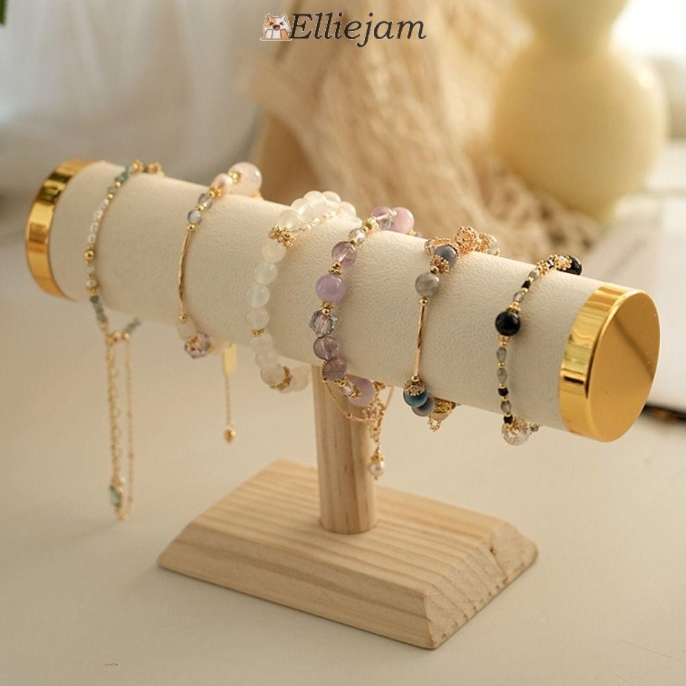 Elliejam สร้อยข้อมือขาตั้งจอแสดงผล, T-bar Gold เครื่องประดับผู้ถือแร็ค, Creative ผู้หญิงสะดวกกําไลข้อมือ Organizer Stand