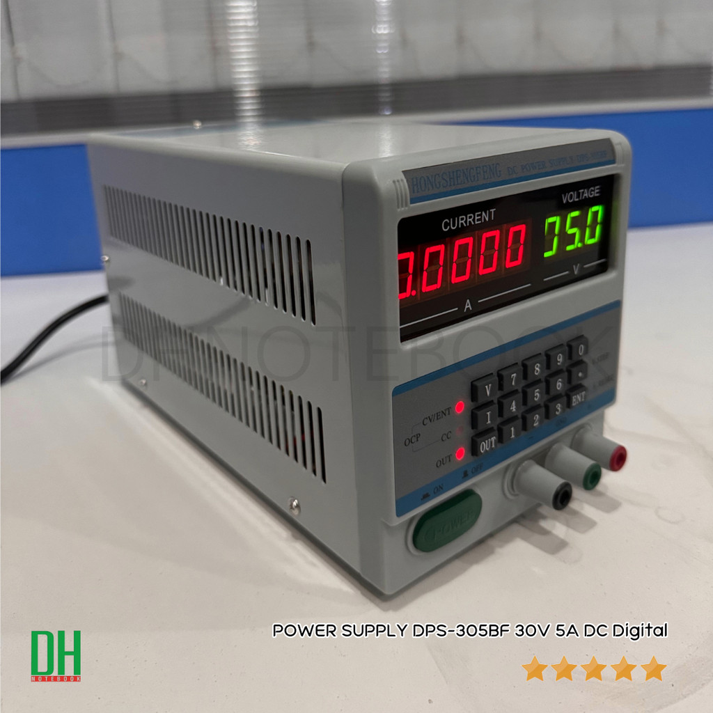 DC POWER SUPPLY  305BF 30V 5A ดิจิตอล 5หลัก ปุ่มกดแบบดิจิตอลช็อตแล้วไม่ดับ ตัวแปลแหล่งจ่ายไฟ DC แถมฟรีชุดหัวต่อ 36 หัว