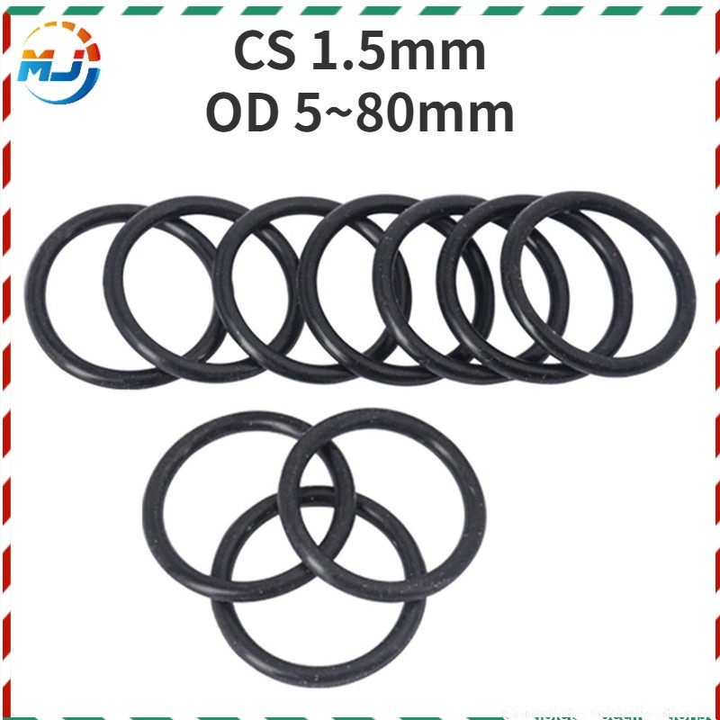 [MHJ] โอริงสีดํา OD5-80mm * CS1.5mm NBR Rubber O-Ring
