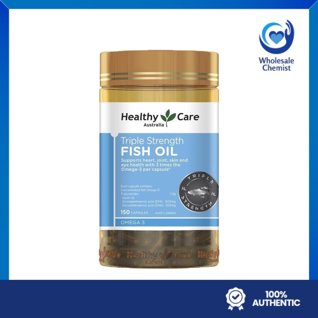 Healthy Care Triple Strength Fish Oil 150 แคปซูลซอฟเจล