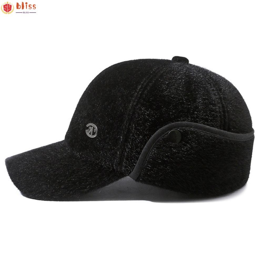 หมวกพ่อ BLLISS หมวกผู้ชายฤดูหนาวหนา หมวก Snapback ตุ๊กตาอุ่นคุณภาพสูง