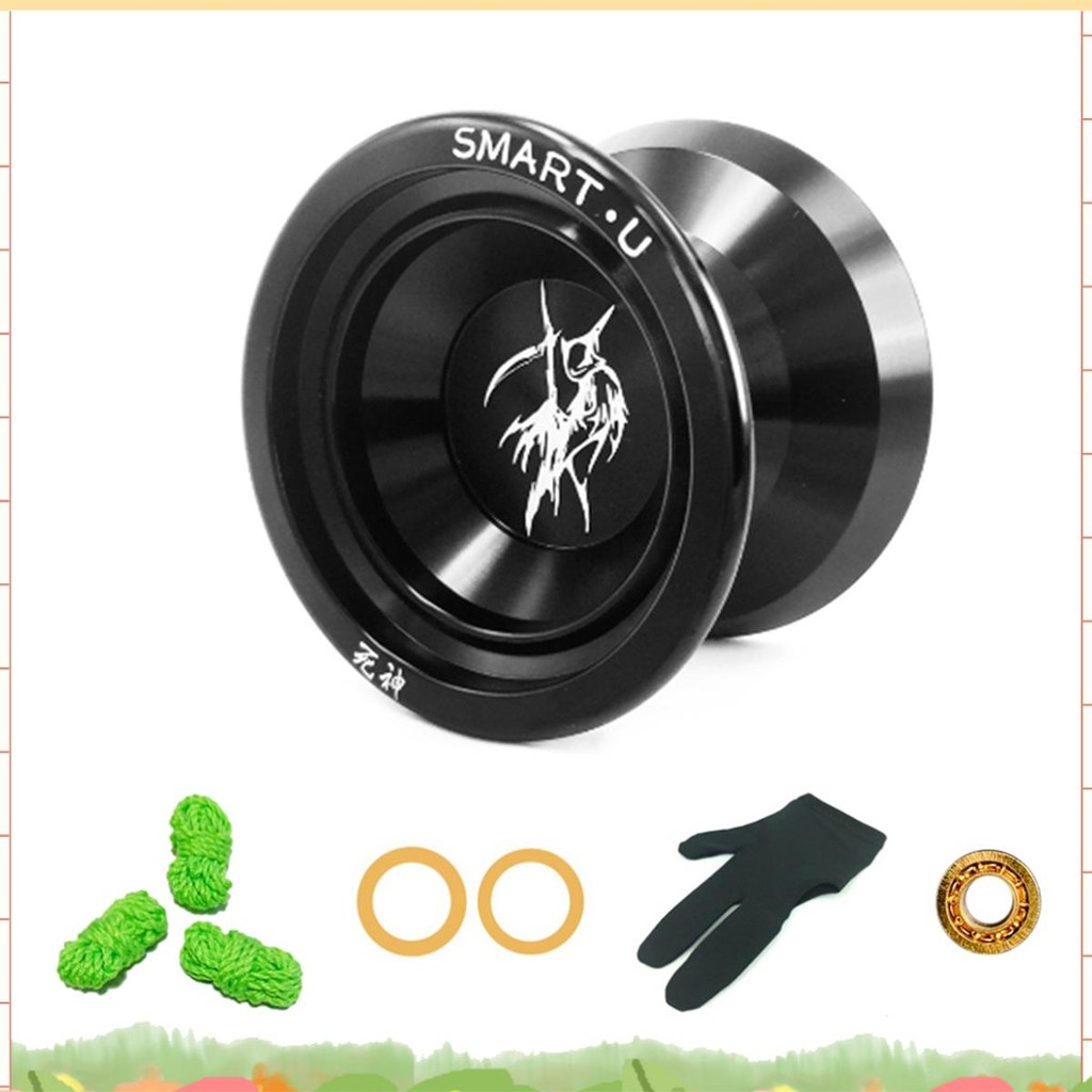 Super Yoyo S2 โลหะสีดํา Yoyo Ball Bearing ตอบสนองสําหรับเด็กผู้ใหญ่ Professional Yo-Yo ของเล่น