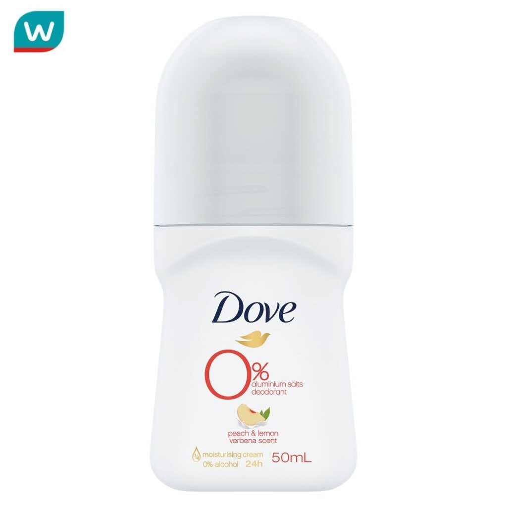 Dove โดฟ ดิโอ โรลออน ซีโร่ เปอร์เซ็นต์ อะลูมิเนียม ซอลต์ พีช แอนด์ เลมอน เวอร์บีน่า 50 มล.