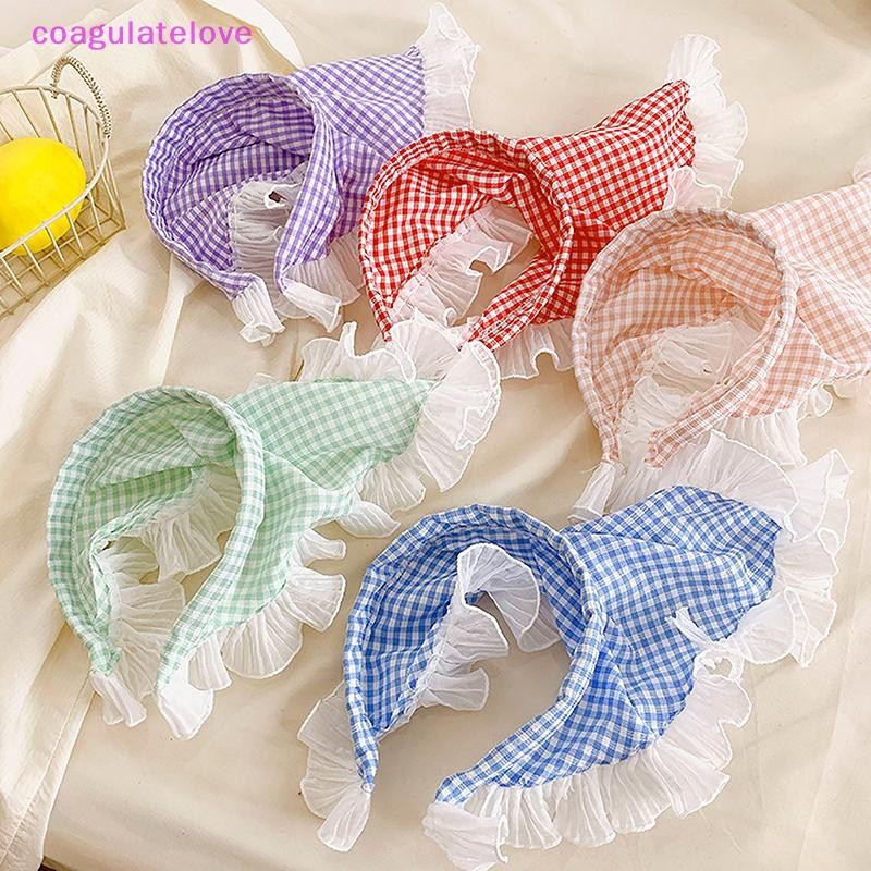 Coagulatelove สไตล์ลูกไม้ผ้าพันคอผมผู้หญิง Retro สามเหลี่ยมผมวง Headscarf หมวก Travel Photo Turban Accessorie [HOT]