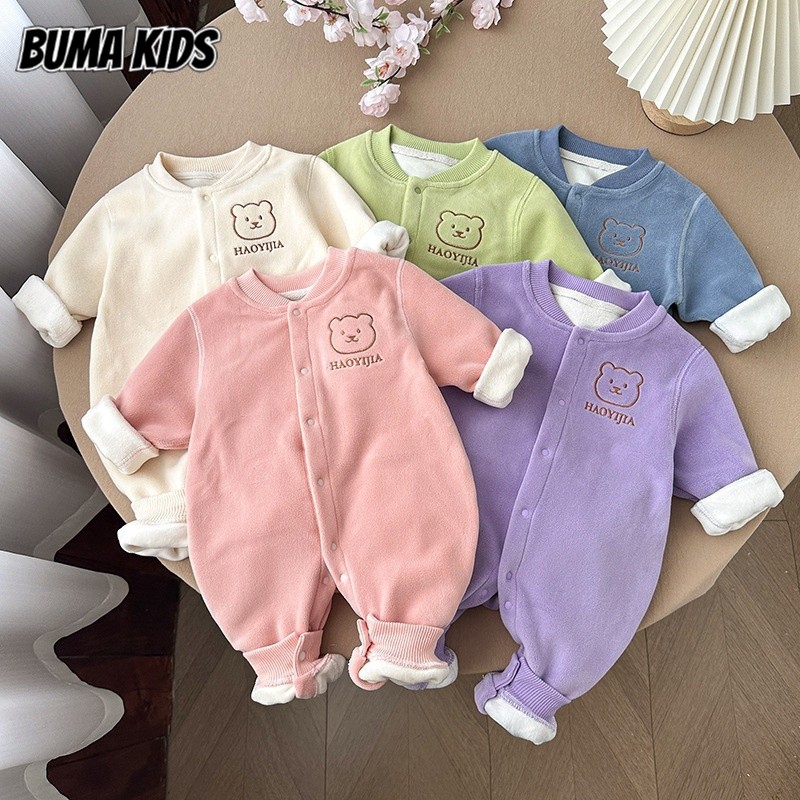 Buma KIDS ชุดจั๊มสูทกันหนาวแขนยาวแบบหนาสําหรับเด็ก