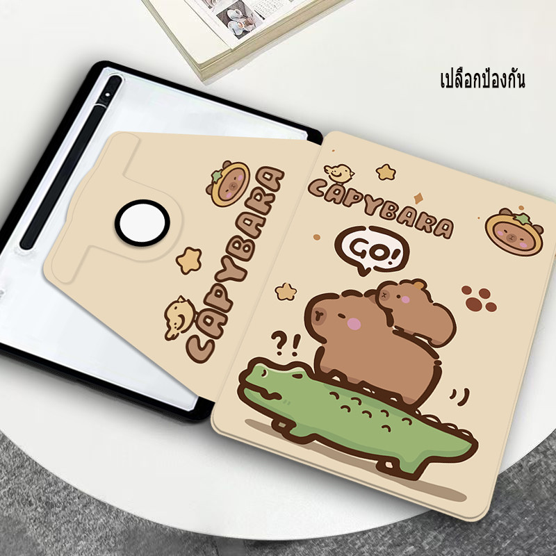 ไอแพดมีที่ใส่ปากกา เคส Samsung หมุน 360 °Galaxy Tab A7lite A8 A9 A9+ S6 Lite S7/S8 S8+/S7+ S7FE S9/S9FE S9+/S9FE+ S10+