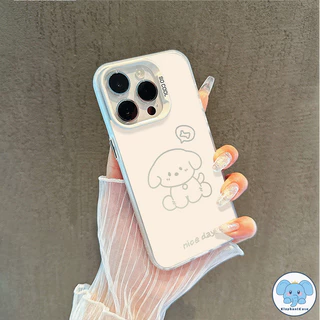 น่ารักลูกสุนัขลูกแมวคู่รักเข้ากันได้เคสไอโฟน 16 17 air 11 13 15 7 Plus 12 14 Pro Max XR X XS Max 16 7 14 8 Plus SE 2020