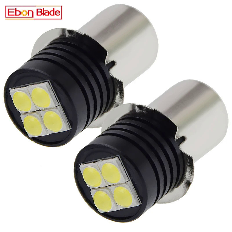 2Pcs P13.5S PR2 3V 4.5V 6V 9V 12V 18V 9V-30V 3030 4SMD LED Light For Maglite Flashlight Bulb Torch B