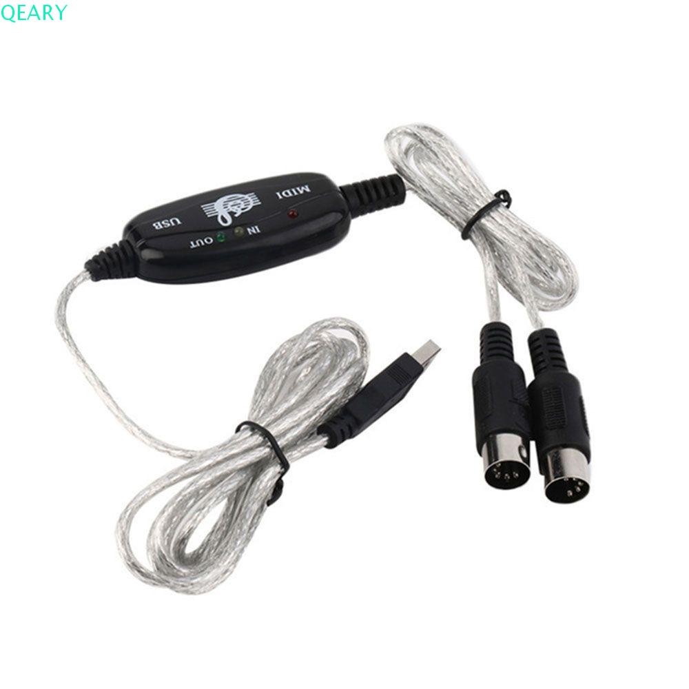 Qeary MIDI เป็นสาย USB อุปกรณ์เสียง MIDI ที่มีประโยชน์อินเทอร์เฟซเสียงสายเพลงสําหรับคีย์บอร์ด PC สําหรับเปียโนไฟฟ้ากลองอะแดปเตอร์