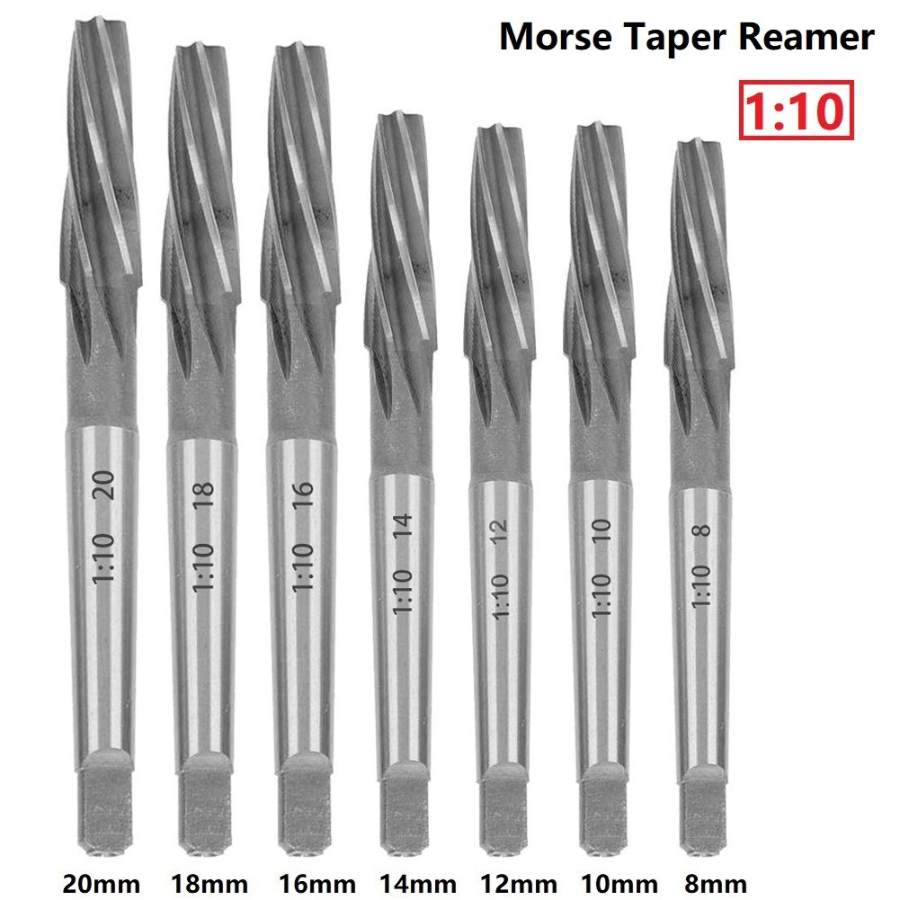 <COSYH>คุณภาพสูง1:10 Morse Taper Reamer Tapered Chucking Spiral Reamer HSS 8/10/12/14/16/18/20 มม.