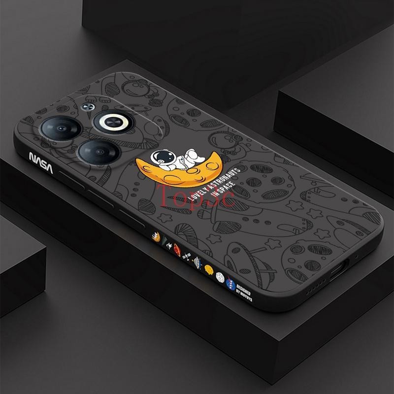 เคส Tecno Spark GO 2024 สีทึบ Tecno SparkGO 2024 ภาพประกอบอวกาศ เคสโทรศัพท์นักบินอวกาศ XTKR