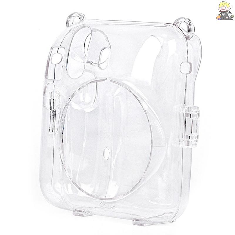 [CL] 1 PC Shiny Crystal Camera Case for Instax Mini 12 Transparent Glitter Cover Bag with Strap for Instax Mini 12 TH