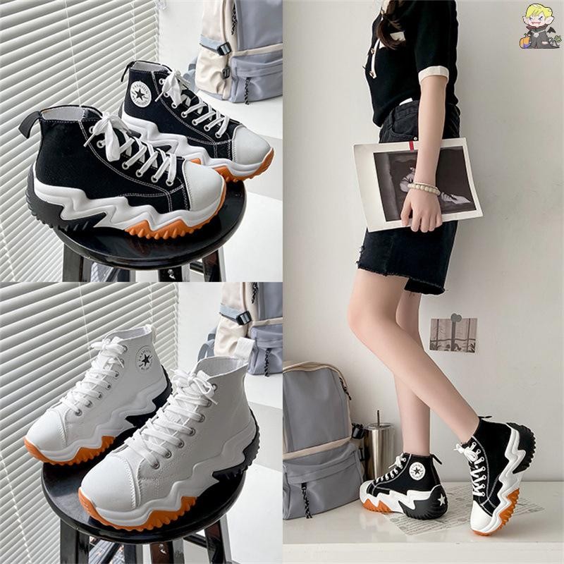 [CL] รองเท้ากีฬาผ้าใบพื้นหนาแบบใหม่ฤดูใบไม้ผลิและฤดูใบไม้ร่วงใหม่สําหรับผู้หญิง TH