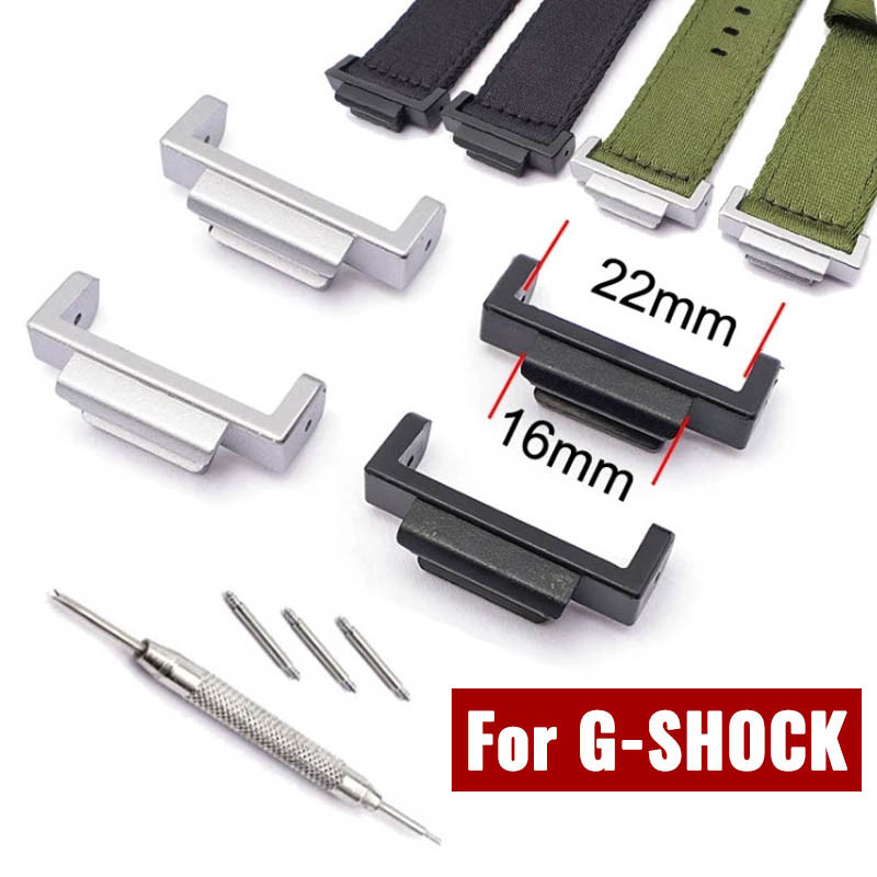 2pcs อะแดปเตอร์ยางสําหรับ Casio G-SHOCK GA100 GA110 GA120 GA400 DW5600 ยาง 16 มม.22 มม.สองส่วนสายนาฬ