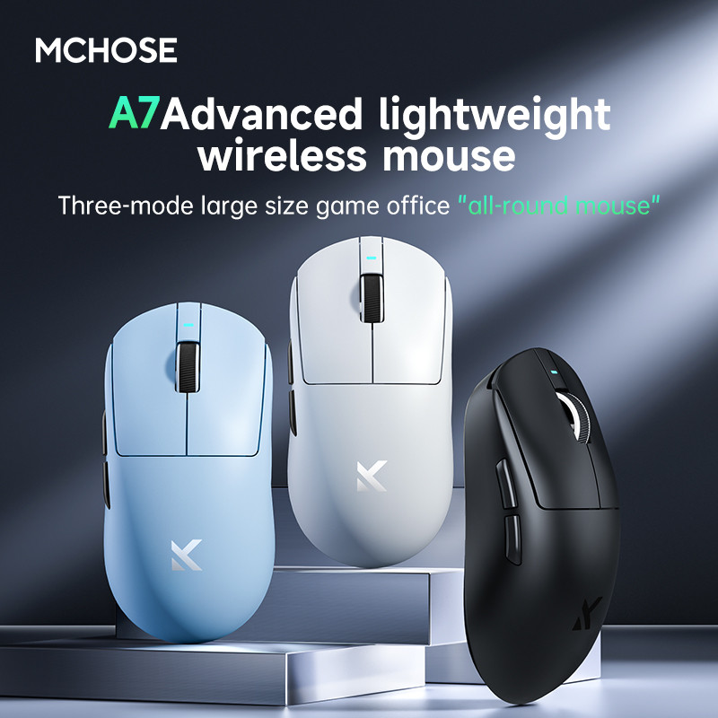 Mchose A7 Rro/Ultra Wireless Gaming Mouse เมาส์ไร้สายบลูทูธ PAW3950 26000DPI Optical Sensor 8KHz น้ํ