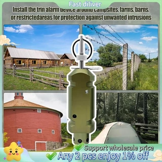 2pcs Permeter Trip Alarm 12 Gauge Camping Trip Wire Alarm DefenseDevice Warning System for Security 360° ครอบคลุม Quad Quad