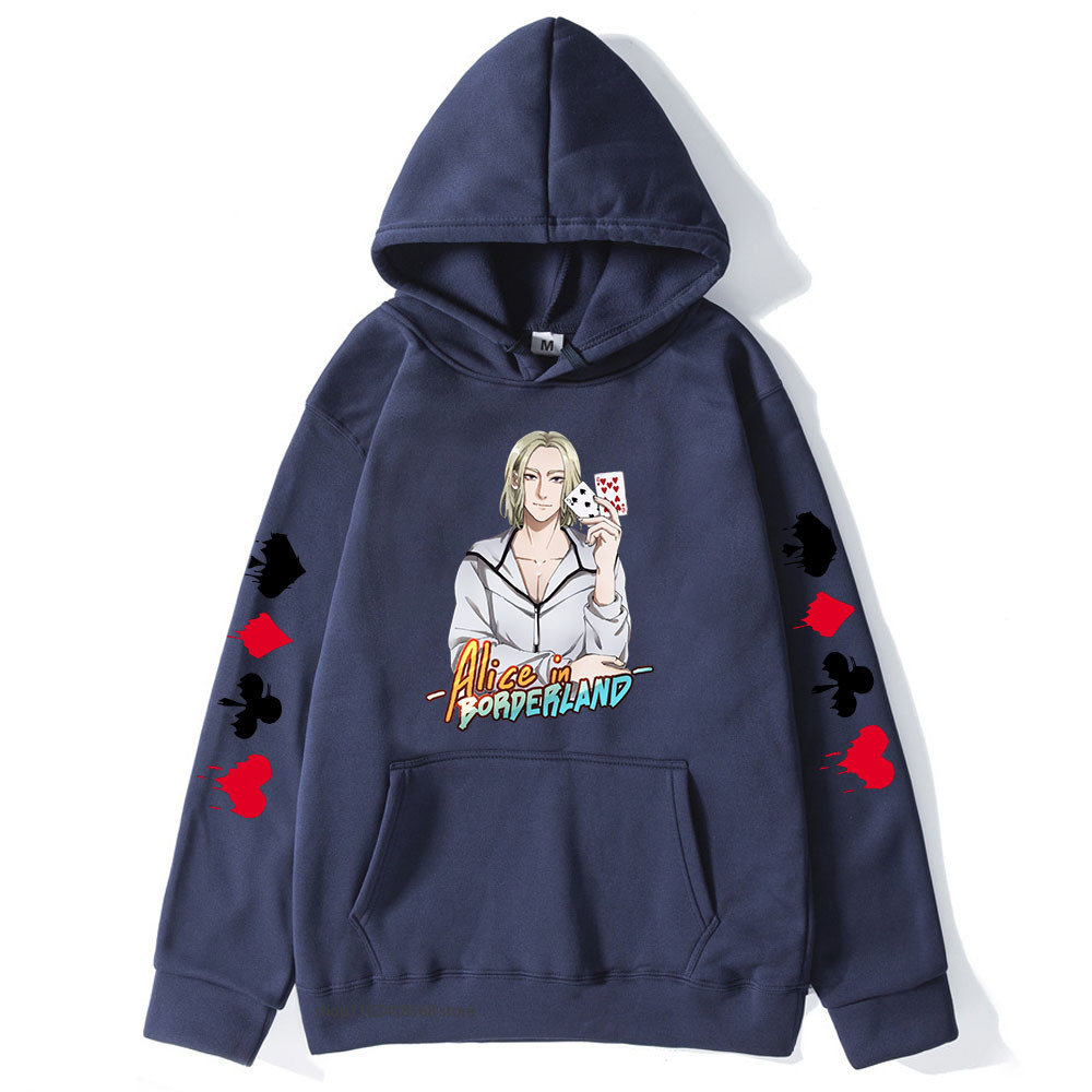 Hot Anime Alice In Borderland Hoodie การ์ตูน Chishiya เสื้อสําหรับ Streetwear ผู้ชายชายเสื้อผ้า Y2K 