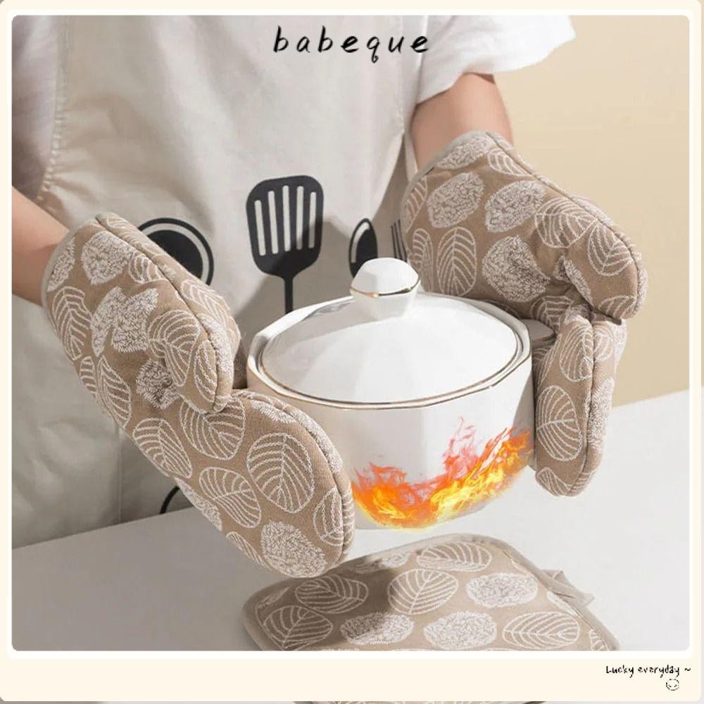 Babeque ถุงมือไมโครเวฟ, ถุงมือเตาอบหนาทนความร้อน, เครื่องมือห้องครัวป้องกันการลวกแบบพกพา