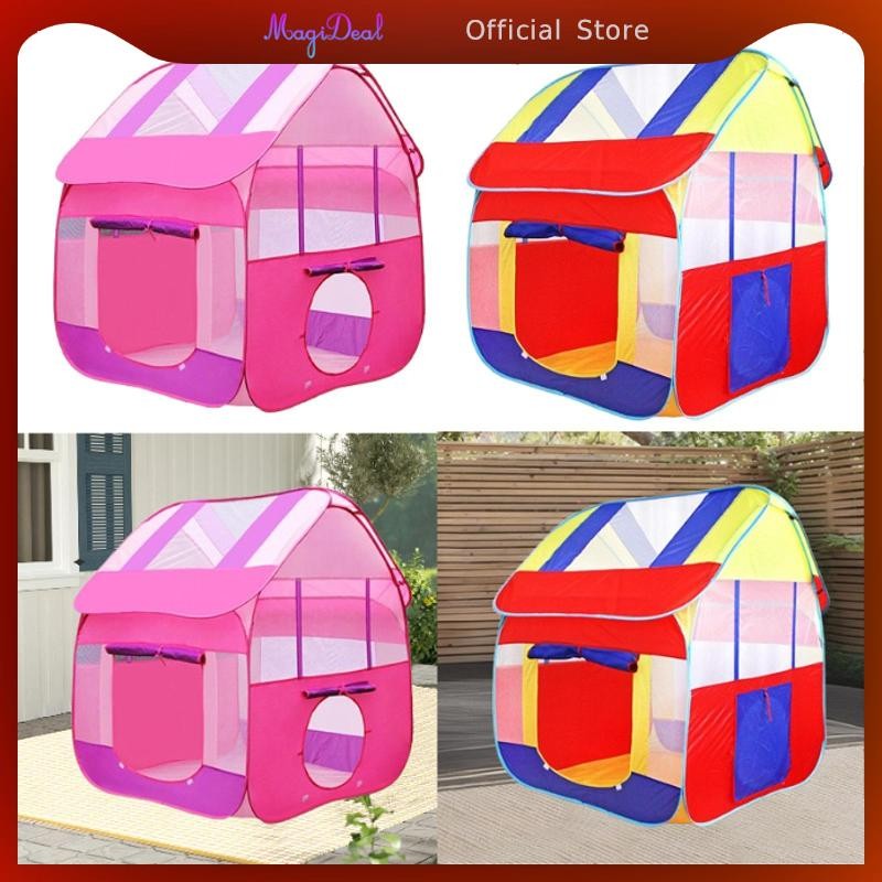 Magideal เด็ก Popup เต็นท์ประหยัดพื้นที่ของขวัญพับเด็กเล่นเต็นท์เด็ก Playhouse สําหรับ Camping Home Garden ในร่มกลางแจ้งชายหญิง