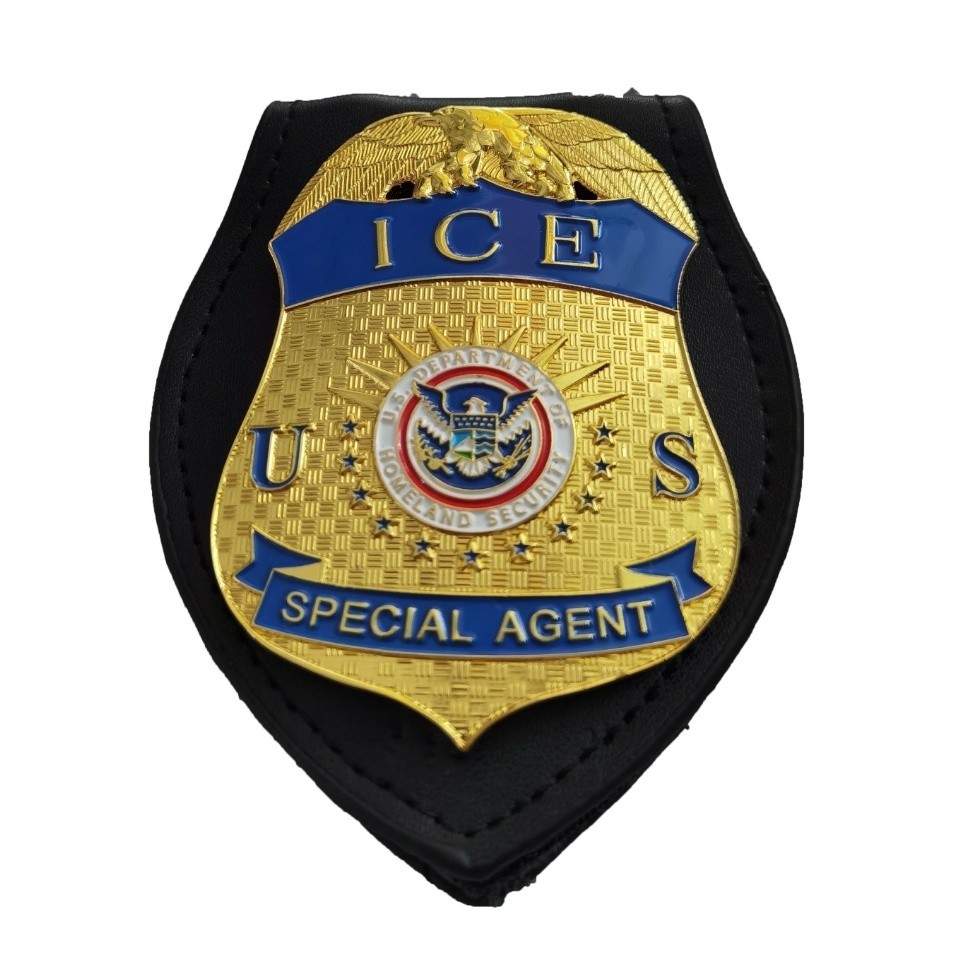 ป้ายรางวัลแบบโลหะขนาดใหญ่ ทองแดงบริสุทธิ์ สำหรับ коллекชันทหาร AMERICAN METAL BIG BADGE ICE CUSTOMS 