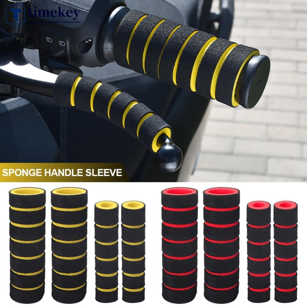 TME 4 ชิ้น/เซ็ต Universal รถจักรยานยนต์จักรยาน Handlebar โฟมฟองน้ํา Grip Cover Anti-slip Soft Handbrake ครอบคลุมการปรับเปลี่ยนอุปกรณ์เสริม