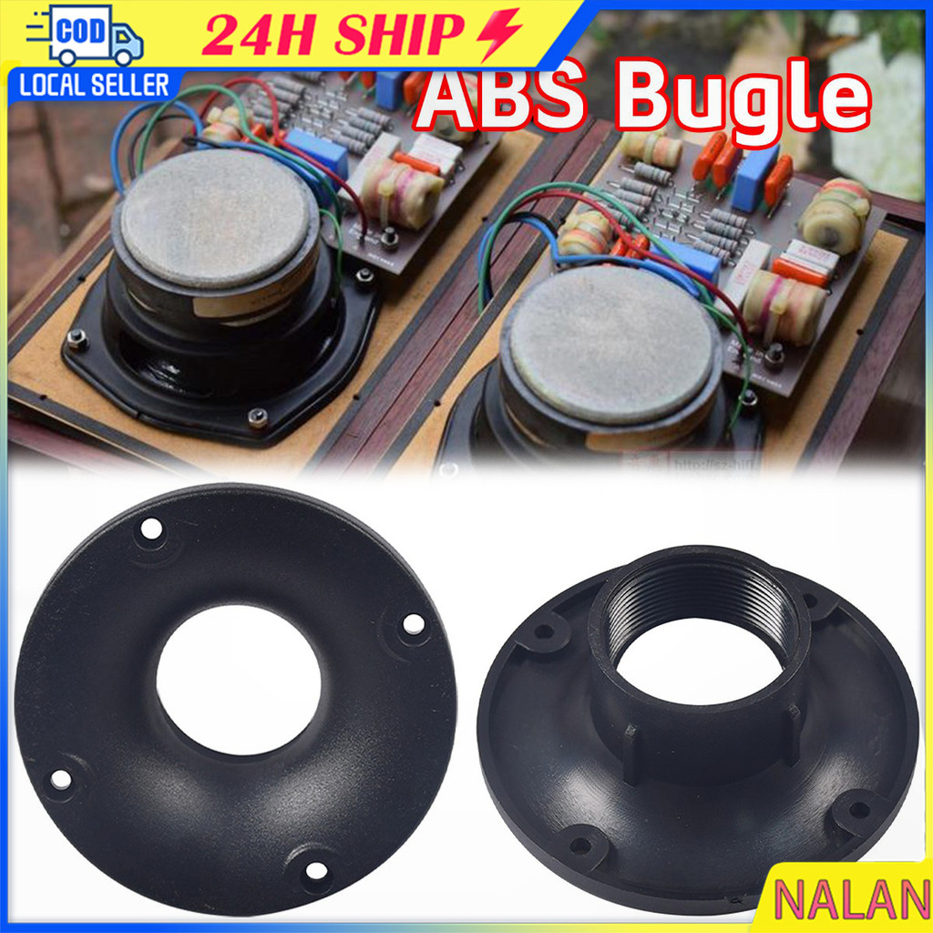 ร้านอยู่กทม.4ชิ้น ลําโพงทวีตเตอร์เสียงแหลม 80มม.รูน็อต3mm.ทรงกลม 3นิ้ว แบบพลาสติก สีดำ