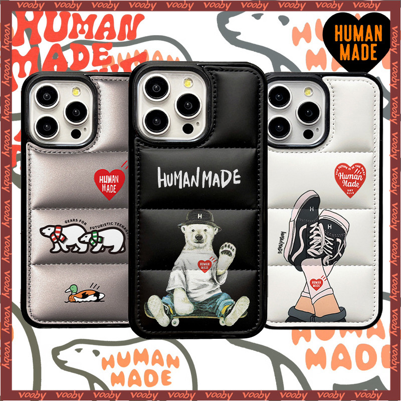 HUMAM MADEการ์ตูนPolar Bearเป็ดGraffiti Label Hard Shellลงเสื้อแจ็คเก็ตเคสโทรศัพท์เหมาะสําหรับIPhone17 16 16P 16PM 16P 15 15P 15PM 14PM 14 14P 13P 13PM 12PM 11P 7P