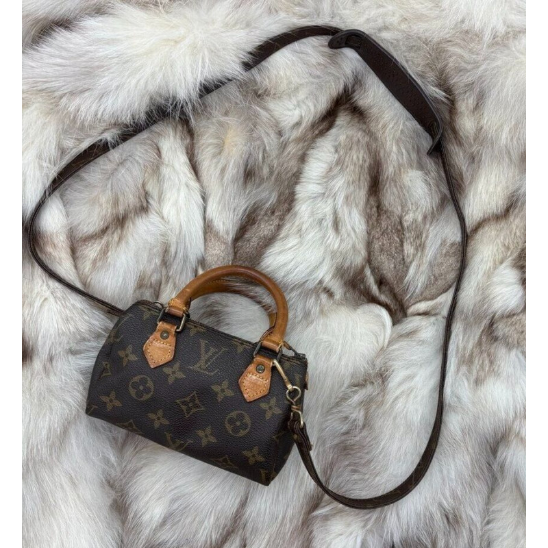 LOUIS VUITTON Monogram Mini Speedy shoulder M41534 LV 80s vintage authentic used