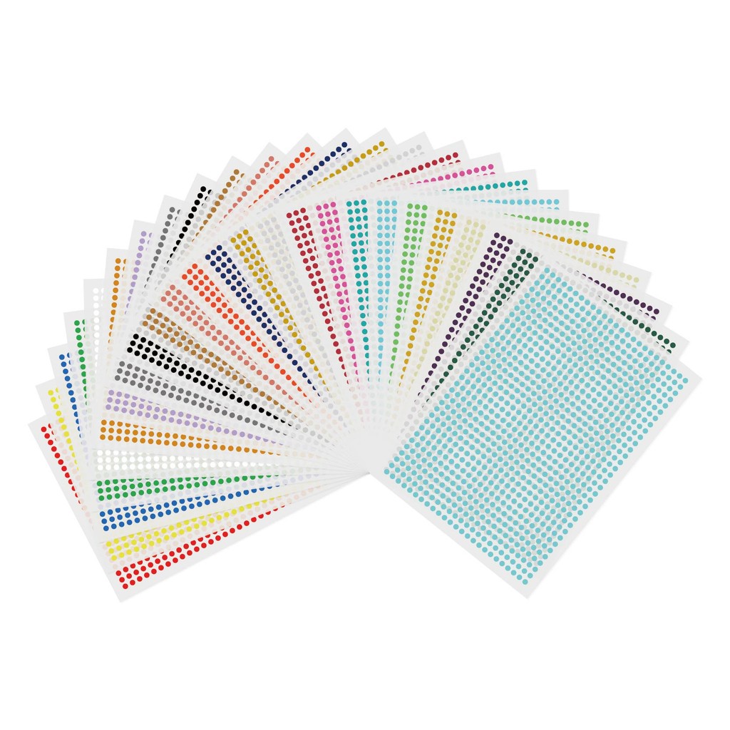 Color Dot Sticker 4mm Mini Round Self-Adhesive Small Label Lipstick Cosmetic Map Marker Sticker Self-Adhesive
