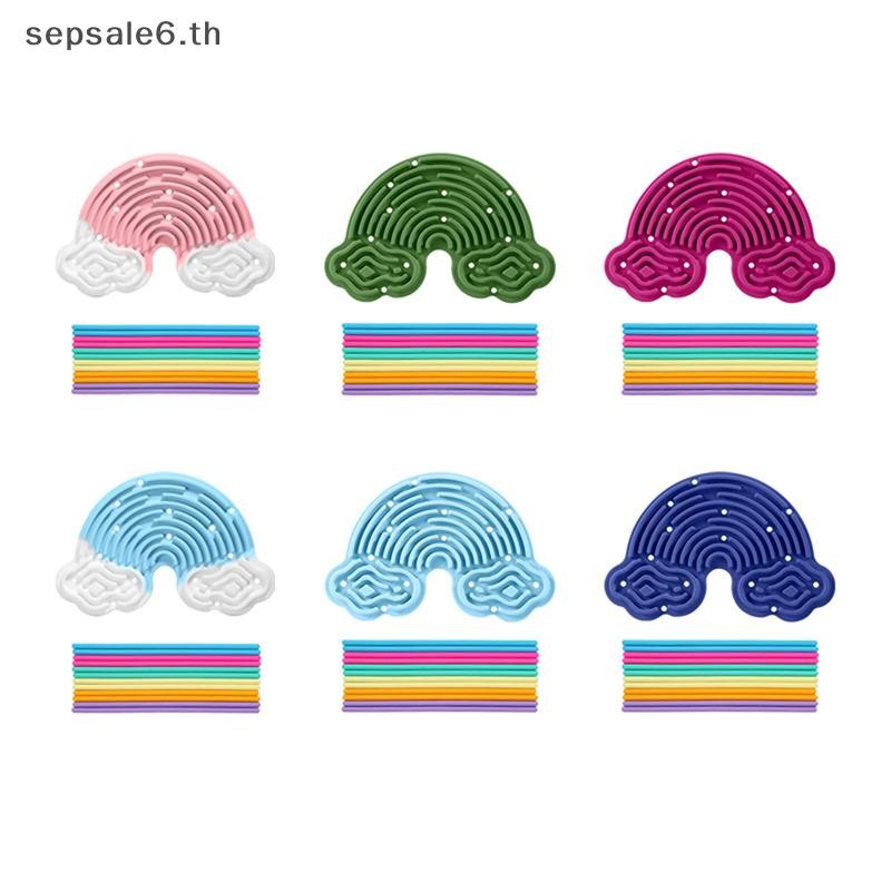 [S&T] 1 ชุดบอร์ดกิจกรรมประสาทสัมผัสพร้อมแถบซิลิโคน 12 แถบซิลิโคนสองด้านสายรุ้งประสาทสัมผัสของเล่นสําหรับออทิสติกความเครียดความวิตกกังวลเด็ก {th}