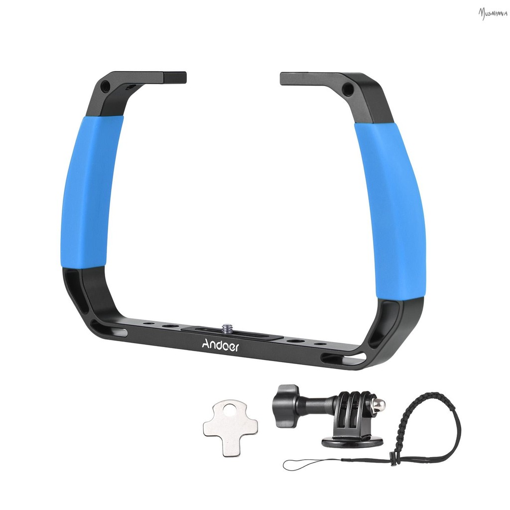 Andoer กล้องกีฬาใต้น้ําดําน้ํา Rig มือถือ Stabilizer สําหรับ Action กล้องกรง Dive Rig พร้อมวงเล็บ Mu