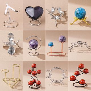 ฐานลูกบอลคริสตัลโลหะ คริสตัลธรรมชาติ ลูกบอลคริสตัลหยาบ ฐานตก…