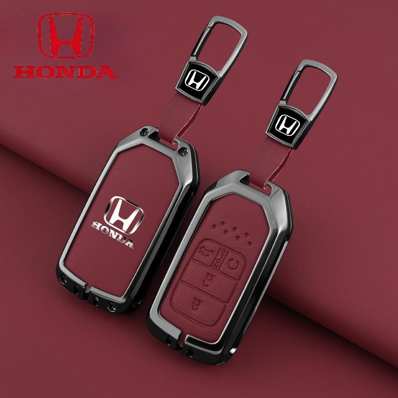 ฝาครอบกุญแจฮอนด้า พวงกุญแจฮอนด้า อุปกรณ์เสริม Brio City Civic อุปกรณ์เสริม Hrv Crv Pilot CR-Z Fit Accord Odyssey เคสกุญแจโลหะ