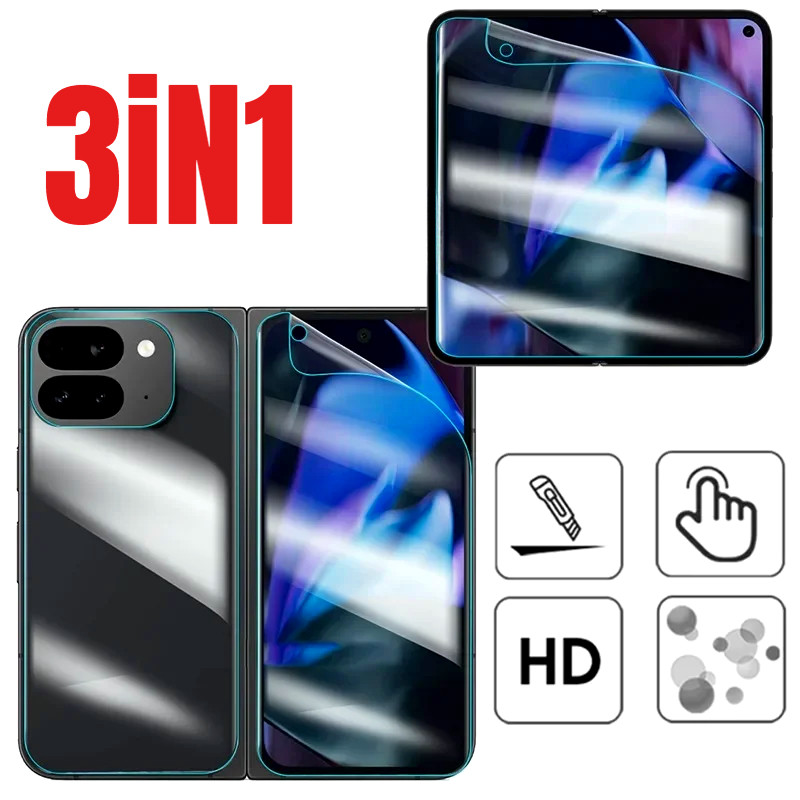 Google Pixel 9 Pro พับ 1-2 ชิ้นโทรศัพท์แบบพับได้ HD Clear Soft Hydrogel ฟิล์มสําหรับ Google Pixel 9 